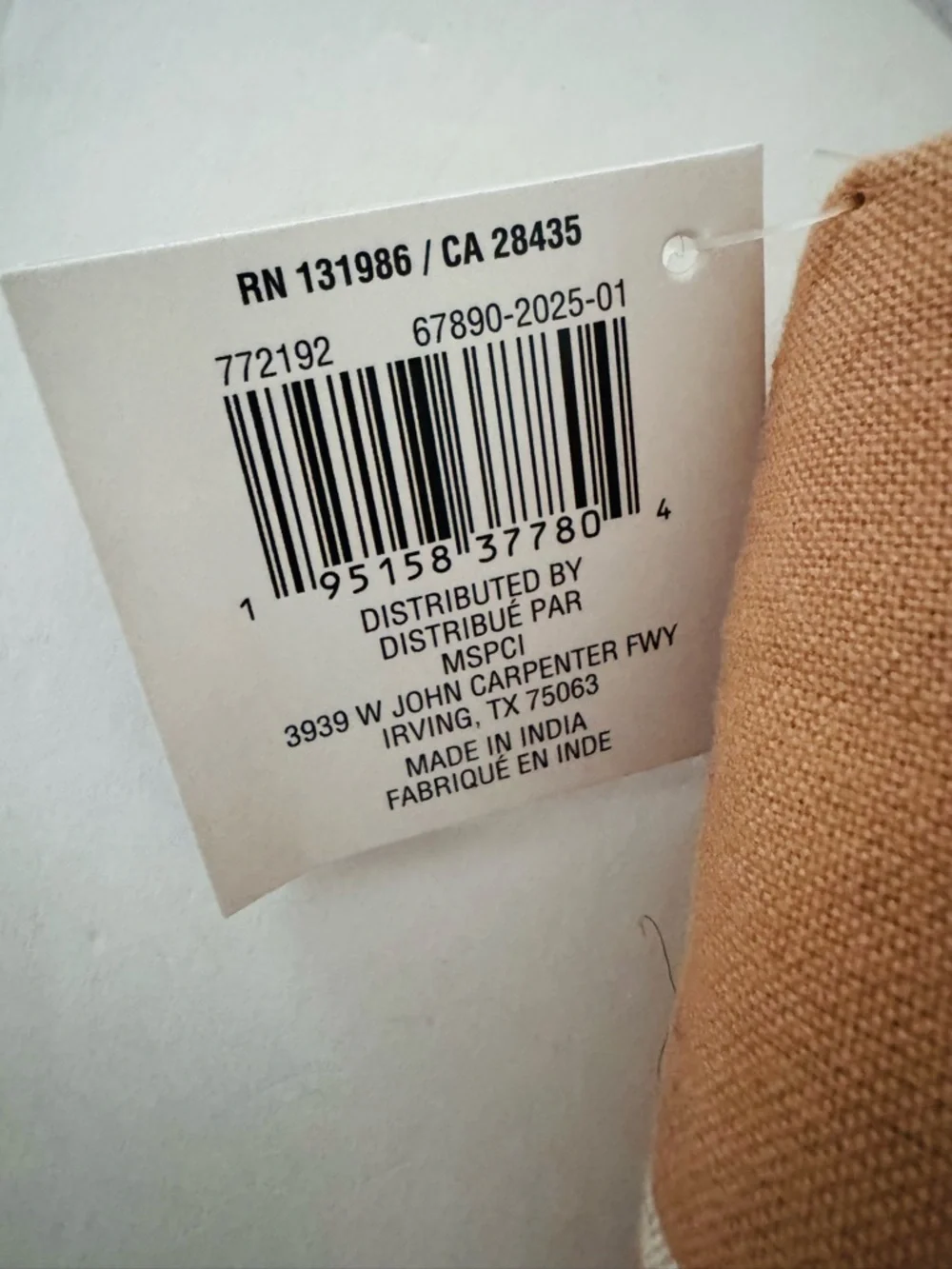 MAKE MARKET Brown Beige 100% Cotton 31”x71” Beach Towel